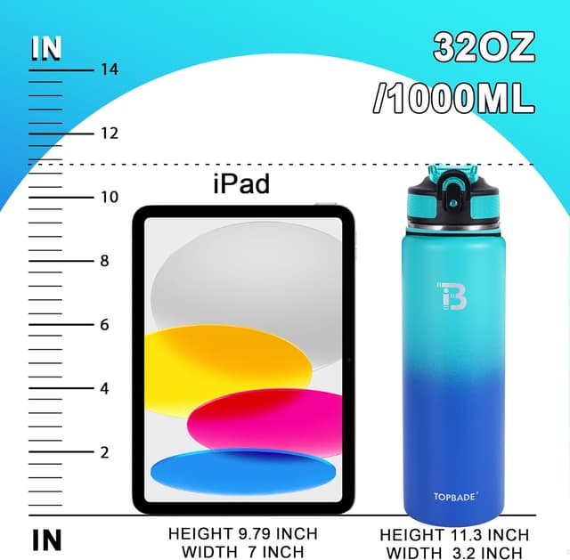 Thumbnail 5 de TOPBADE 1000 ml Borraccia termica 1L