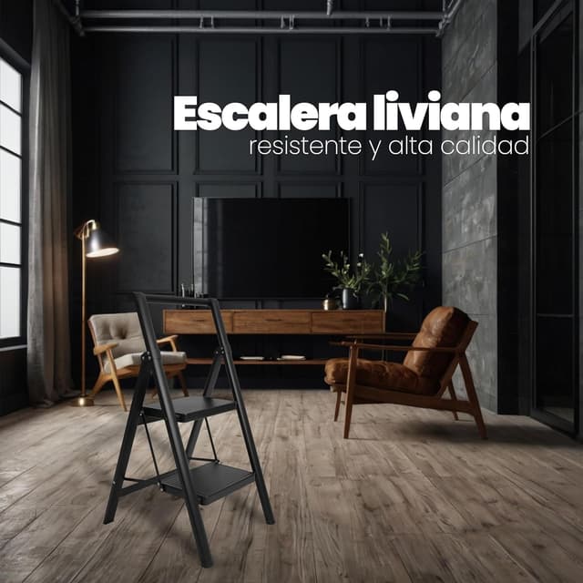 Detalle de UZIRO Escalera plegable 3 peldaños