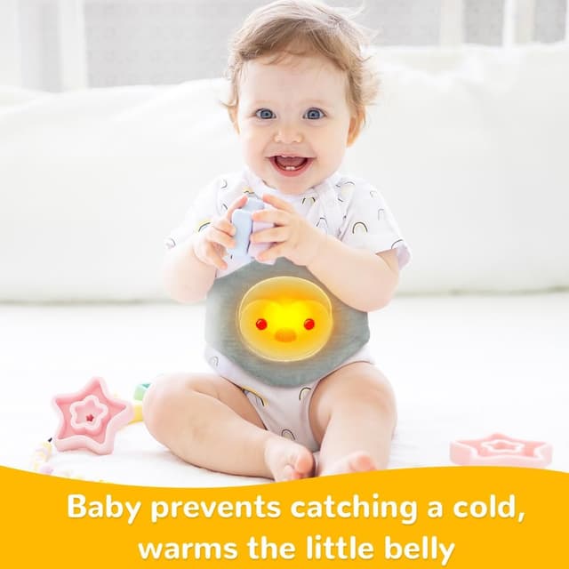 Detalle 2 de Ceinture ventrale chauffante Vicloon pour bébé avec bouillotte micro et doublure en argile naturelle