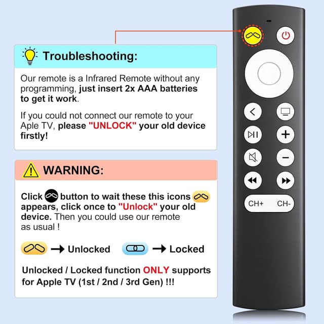 Thumbnail 4 de Apple 4K TV Remote Replacement for Apple TV 4K/HD