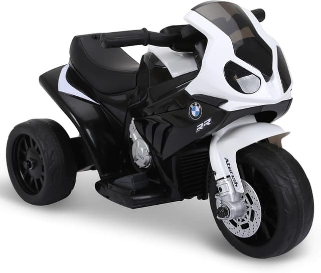 Detalle de HOMCOM Moto électrique pour enfants sous licence BMW S1000 RR 3 roues 6V (noir)
