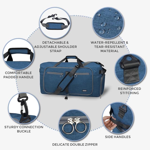 Thumbnail 5 de Fmeida Borsone da Viaggio 65L Pieghevole Blu Marino