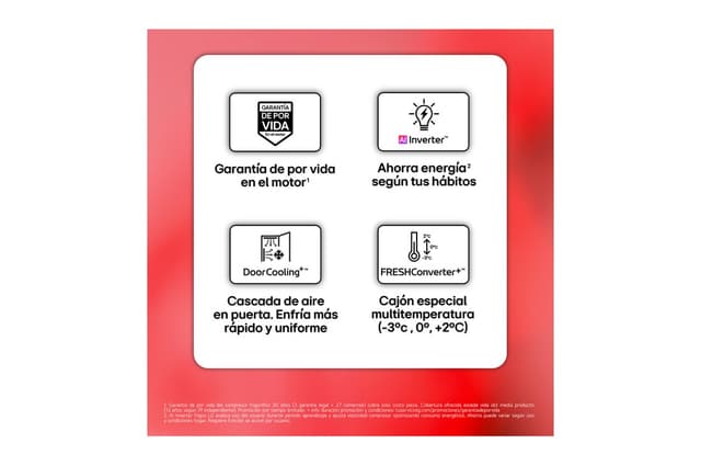 Detalle de LG GBBS727CPY Frigorífico Combi 375 l, 2,03 m