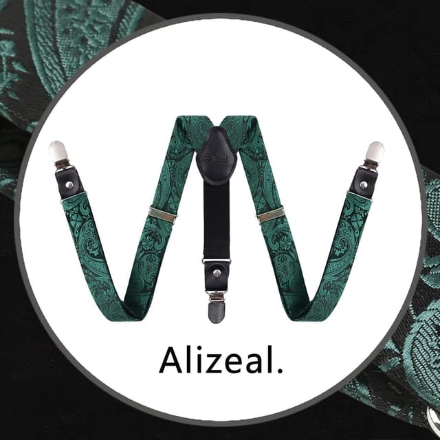 Detalle 1 de Alizeal boys bow tie braces set 87 cm