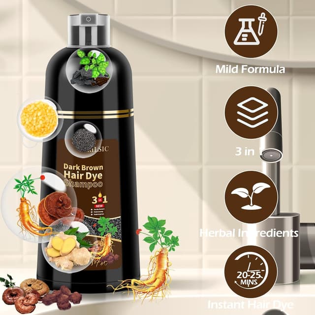 Thumbnail 4 de Haarfärbeshampoo Braun 3-in-1 Shine Braun 500 ml