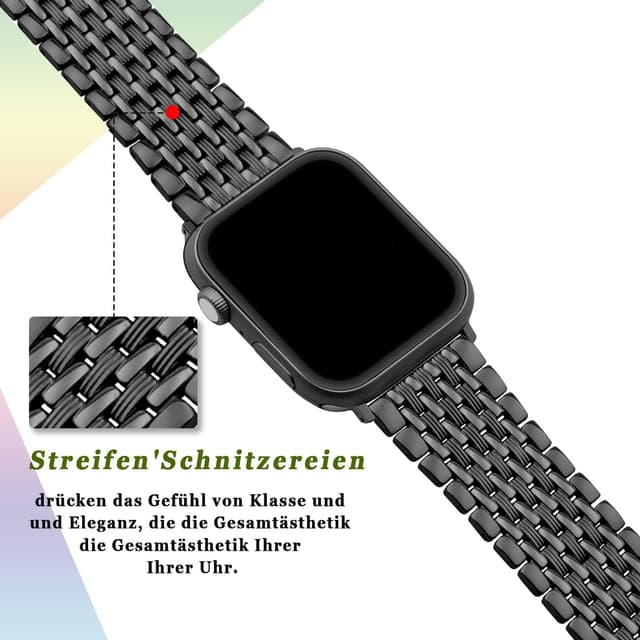Thumbnail 2 de YISIWERA Edelstahlarmband Apple Watch 38–49mm