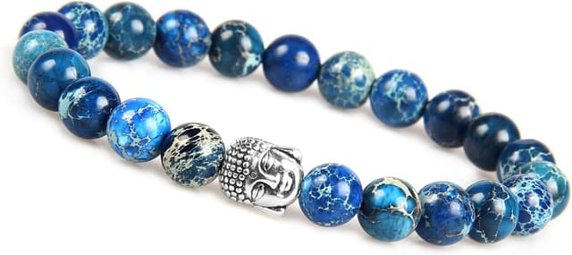 Detalle de GOOD.designs Pulsera budista de bolas naturales