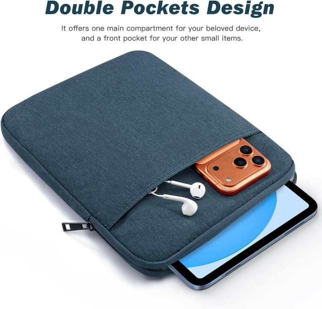 Detalle de Dadanism Tablet-Tasche 9–11 Zoll (Hülle) für iPad Air 11"/iPad Pro 11" und weitere passende Modelle – Indigo