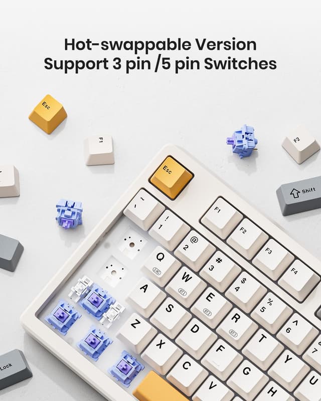 Detalle 2 de Kisnt KN85 4000 mAh compact 75% keyboard ⌨