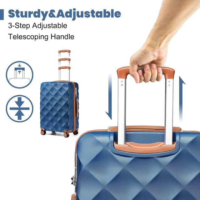 Thumbnail 4 de British Traveller Hartschalenkoffer 64x43x26,5 cm Blau