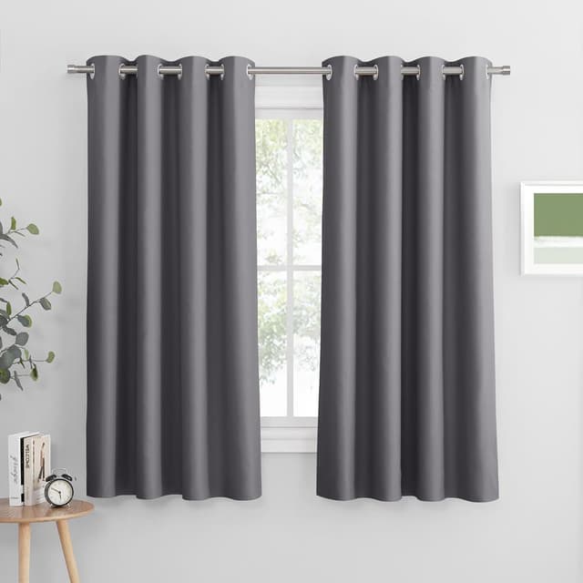 Detalle de PONY DANCE Grey Blackout Thermal Curtain 46×54 cm 🪟