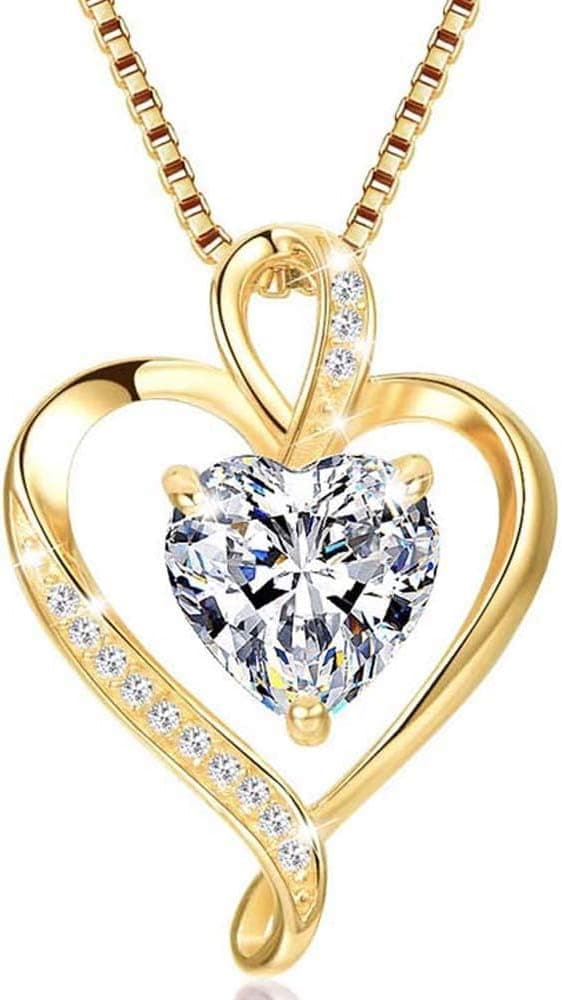 Detalle de LAVUMO Herzkette Silber 8 mm Zirkonia