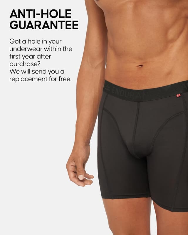 Detalle de Danish Endurance Mens Boxers (3 Pack) – anti-chafing, moisture-wicking sports underwear
