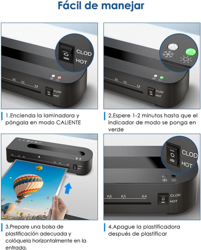 Thumbnail 4 de MAXDONE Plastificadora A4 4 en 1 30 bolsas