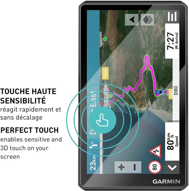 Detalle de smartect Verre Trempé 9H (2 pièces, Clear) pour Garmin Zumo XT2 – protection d’écran anti-rayures