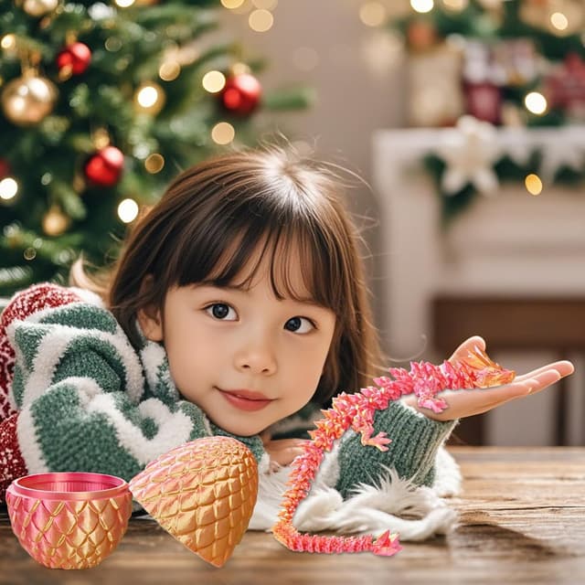 Detalle de Drachenei-Fidget 3D, Klein, Orangerot