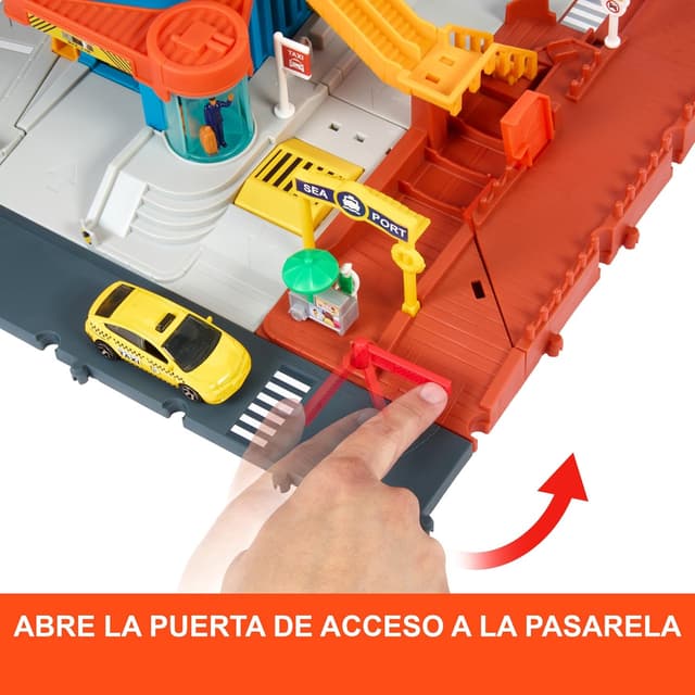 Detalle 2 de Matchbox Action Drivers Centro de transporte con parking y barcos