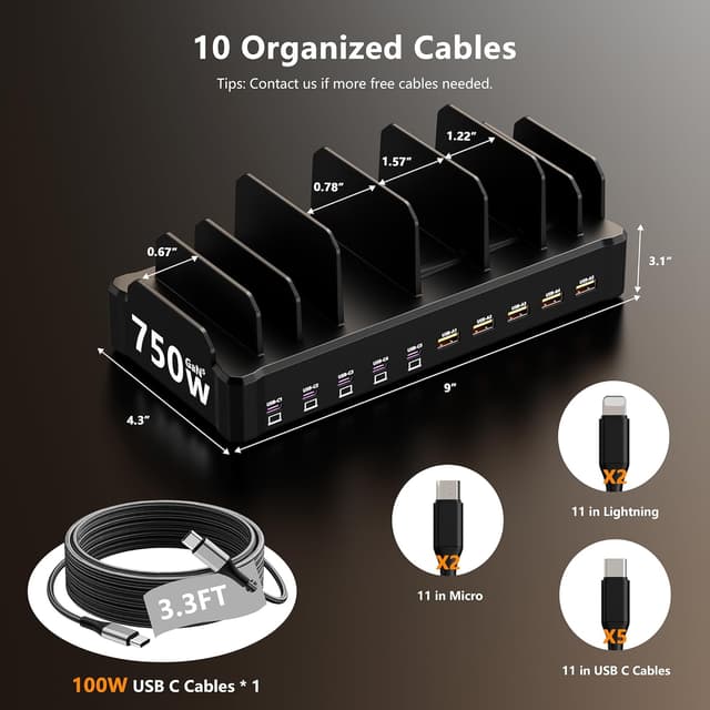 Thumbnail 5 de Zobirez 750W Multi-Device Charger