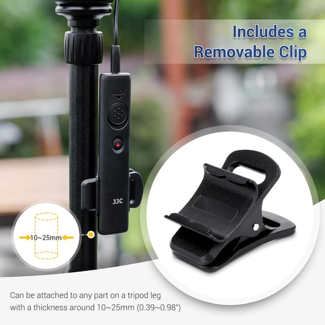 Detalle de JJC Video Recording Shutter Release Cable Remote Switch for Panasonic LUMIX DC-ZS99 (TZ99) / S9 / G100D DSLR Camera