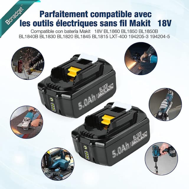 Thumbnail 6 de Makita 18V 2x 5000mAh BL1850B DC18RC Charger