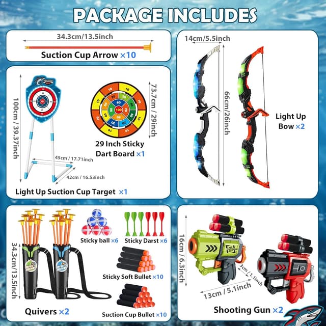 Thumbnail 6 de VATOS 2 Pack Archery Set with LED, 20 Arrows