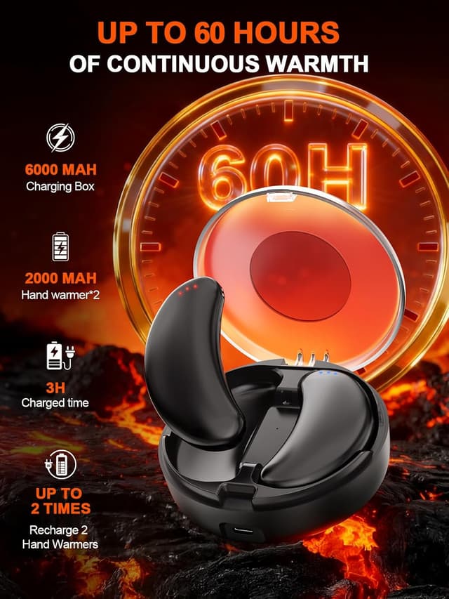 Thumbnail 3 de Hand Warmers Rechargeable 2 Pack with 2000mAh Battery