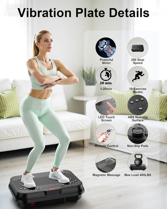 Detalle de Shake Plate 400-lb Vibration Plate ⚙