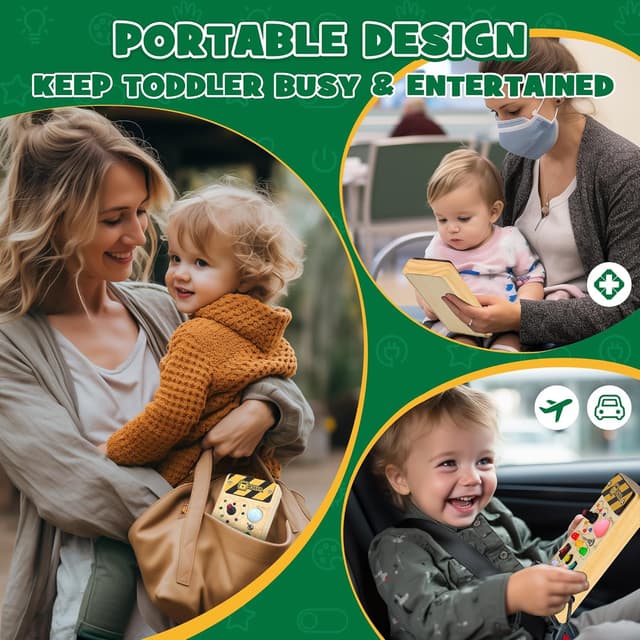 Detalle 1 de SUNACE Montessori Busy Board 8 Schalter