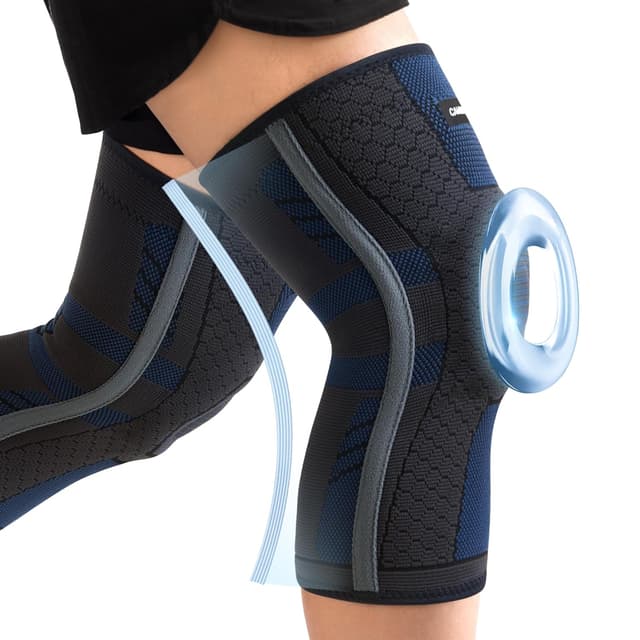 Imagen de CAMBIVO Kniebandage für Damen & Herren (2X) mit PMMA-Seitenstabilisatoren und Patella-Polster – Kniesupport für Sport & Alltag en OfertitasTOP