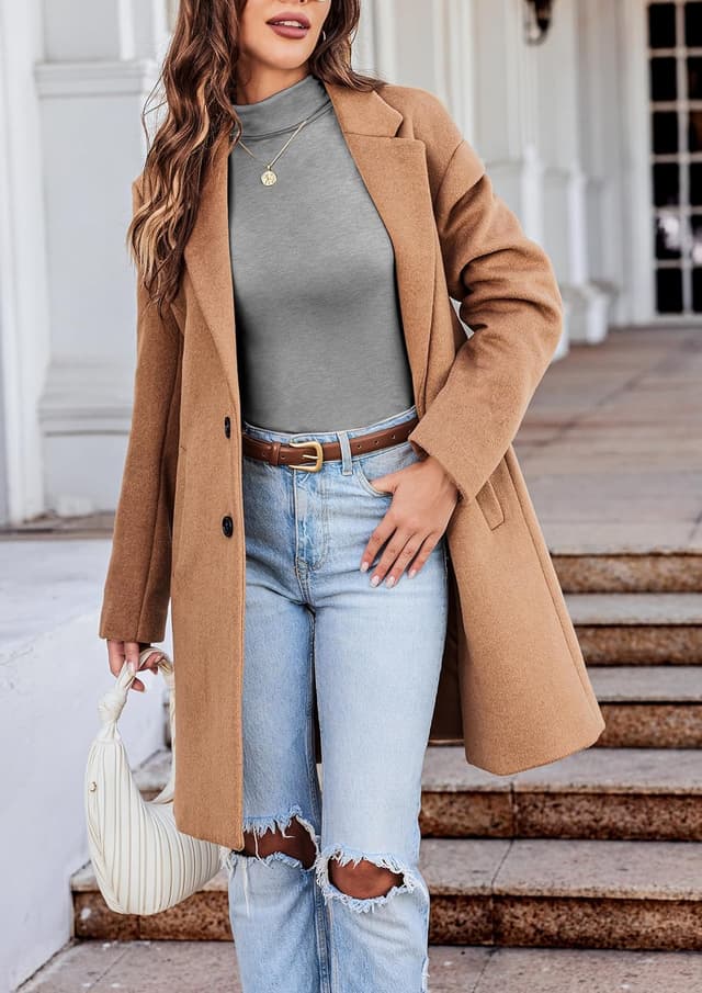 Detalle de Ekouaer maglia termica donna slim con maniche lunghe e pizzo (S–XXL)