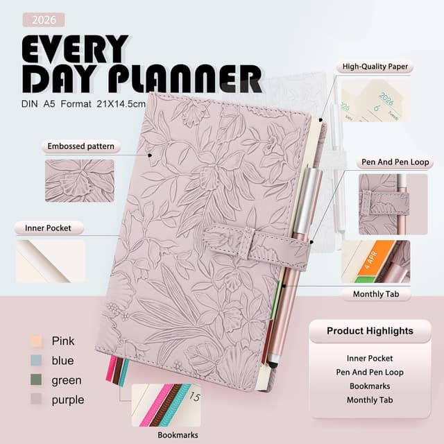 Detalle 2 de Goldaypln Agenda 2026 A5 diaria