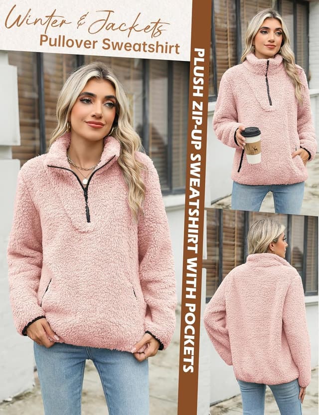 Detalle 2 de Tuopuda Pullover Damen mit 1/4 Zip