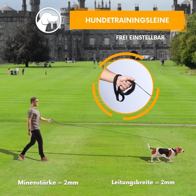 Detalle de Loutep Schleppleine fürs Training: Langleine für kleine bis große Hunde, wasserfest