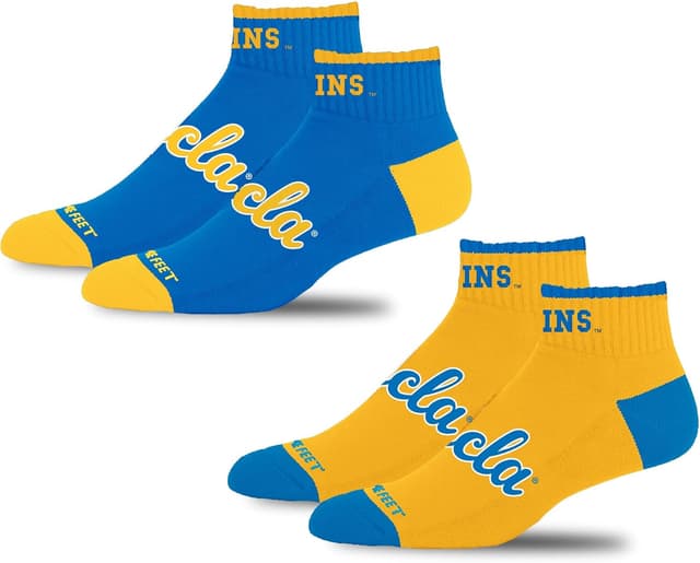 Detalle de For Bare Feet NCAA Unisex Kids Front and Center 2-Pack Team Colors (UCLA Bruins)