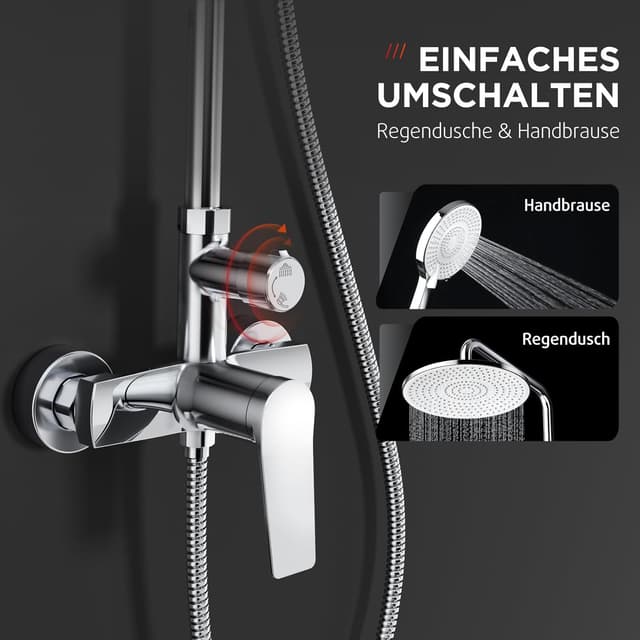 Detalle 1 de Rainsworth Duschsystem Regendusche 25 cm
