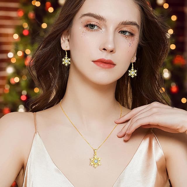 Thumbnail 5 de Cangall Schneeflocken Schmuckset 45cm Silber