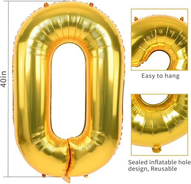 Thumbnail 2 de Smlpuame Folienballon 102 cm Zahlen 🎈