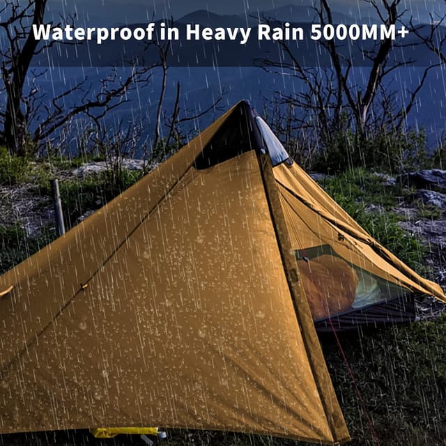 Detalle de Night Cat 1 Mann Ultraleicht-Zelt (wasserdicht) – kleines Packmaß für Trekking, Camping & Radtour