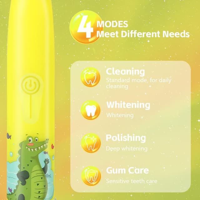 Detalle 2 de Vicloon Spazzolino Elettrico per Bambini con timer intelligente e 6 testine