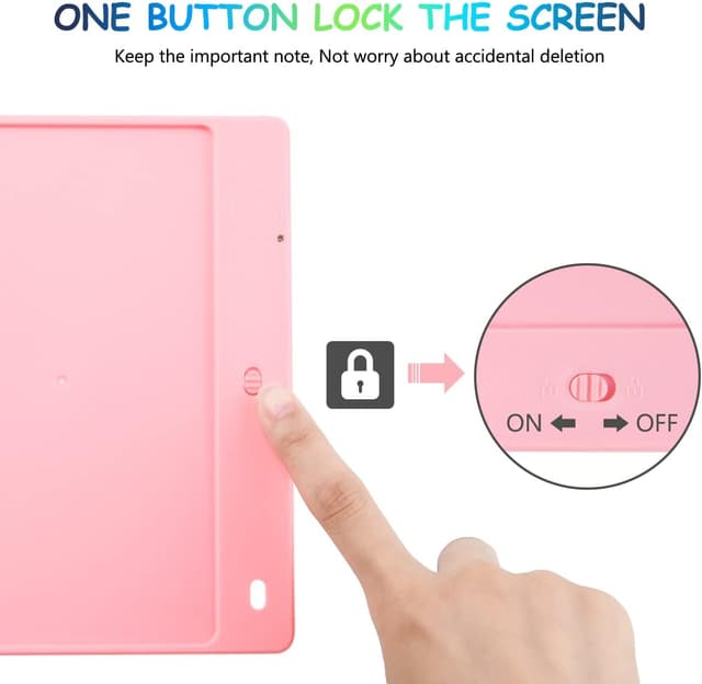 Detalle de Vicloon 10-Zoll LCD-Schreibtablett mit Stift – tragbares Notiz- und Zeichenbrett ohne Papier