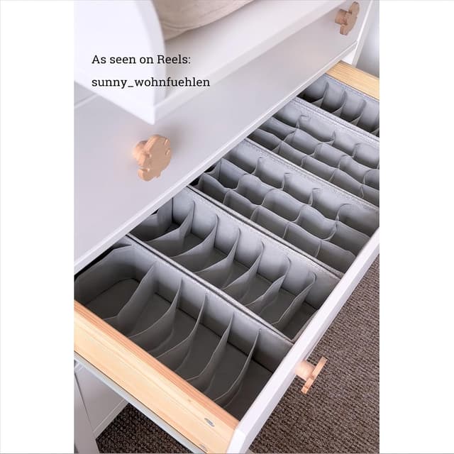 Detalle de SIMPLE JOY® HEMNES Organizer 5er-Set (schadstoffgeprüft, TÜV Rheinland) – Ordnungssystem für IKEA HEMNES 108 cm