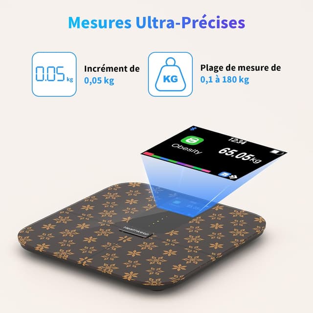 Thumbnail 4 de Healthkeep Balance Connectée 25 mesures 180kg ⚖