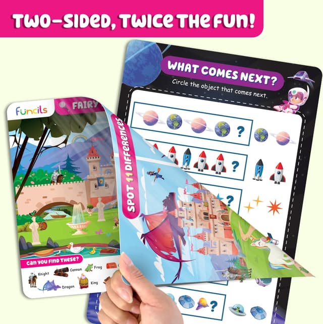 Thumbnail 6 de FunCils Preschool Learning Activities Search and Find – double-sided dry erase mat craft set for toddlers (ages 3–6)