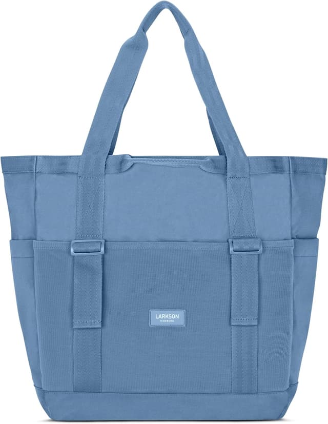 Detalle de LARKSON Smilla Strandtasche: Badetasche/Shopper aus recyceltem PET mit Reißverschluss