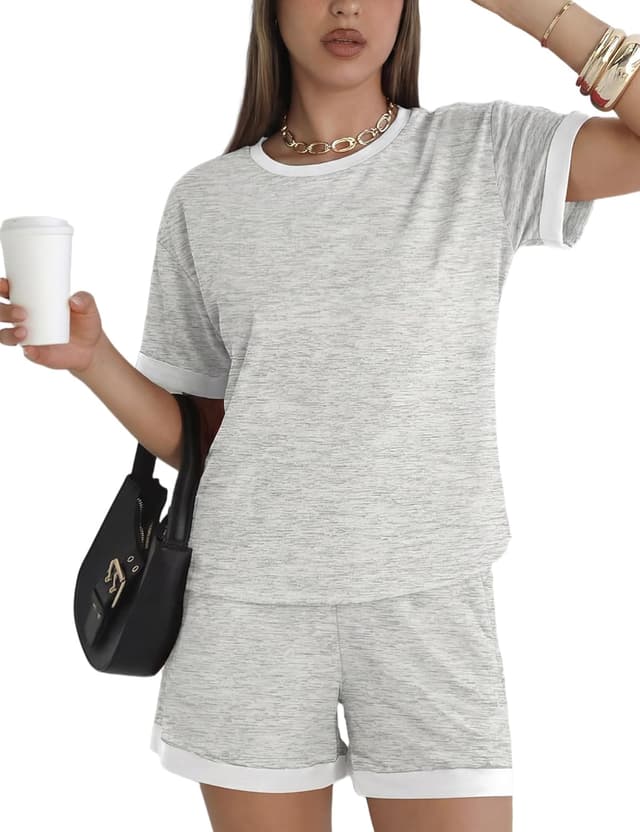 Thumbnail 6 de Blingfit Women’s 2-Piece Lounge Set (Short Sleeve) with Soft Shorts and Pockets