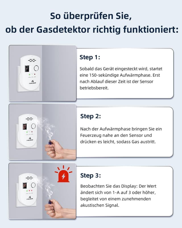 Thumbnail 6 de Firlarm Gasmelder Stadtgas, Plug-in