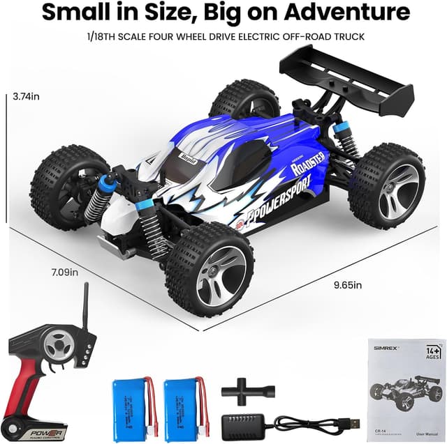 Thumbnail 6 de SIMREX 1:18 Scale All-Terrain RC Car 45km/h