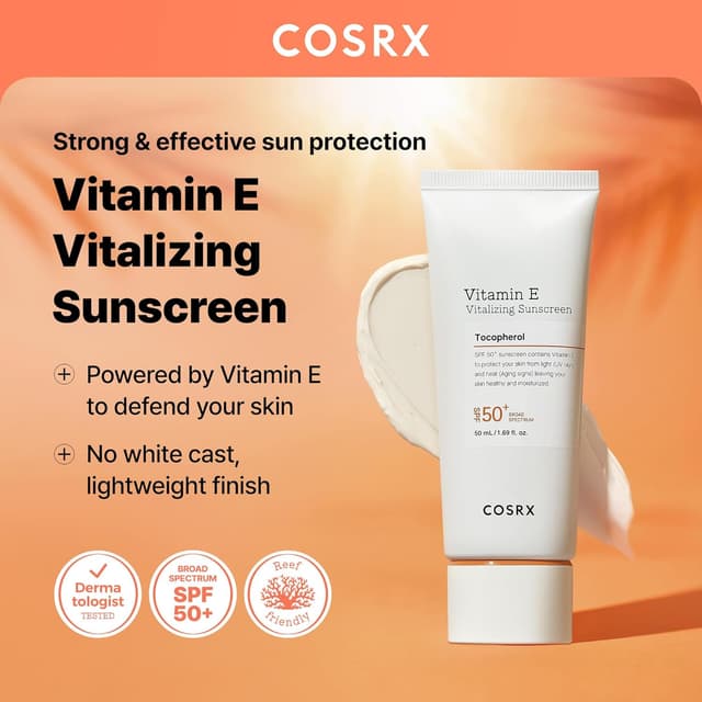 Thumbnail 1 de COSRX Vitamin E Vitalizing Face Sunscreen SPF 50
