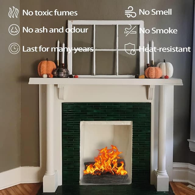 Thumbnail 1 de Heyfurni Ceramic Wood 10-piece smokeless logs for bioethanol fireplace