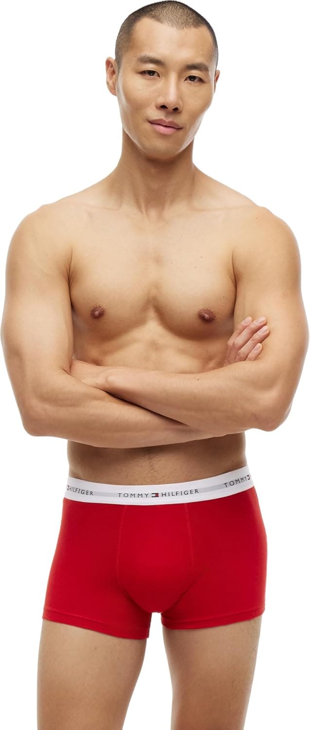 Detalle de Tommy Hilfiger Herren 3er Pack Boxershorts Trunks Unterwäsche (klassisches Tragegefühl im Set)